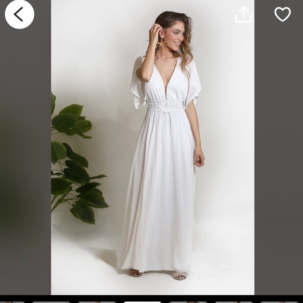 Kimono style wedding dress. Size M. 6-8